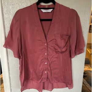 Lunya Prima Collection Washable Silk Sleep Shirt Rose Petal Women’s